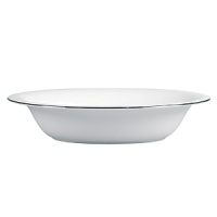 A subtle yet classic collection for formal dining in white fine bone china with platinum-toned accents.