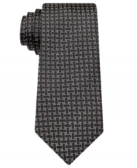 Texture your look. This basketweave tie from Bar III gives your look instant depth and dimension. Texture your look. This basketweave tie from Bar III gives your look instant depth and dimension.