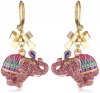 Betsey Johnson A Day at the Zoo Elephant Drop Earrings