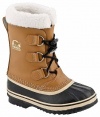 Sorel Yoot Pac Leather 1443 Waterproof Winter Boot (Little Kid/Big Kid),Mesquite,5 M US Big Kid