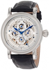 Stuhrling Original Men's 150A.33152 Symphony Maestro II Automatic Skeleton Date Black Leather Strap Watch Stuhrling Original Men's 150A.33152 Symphony Maestro II Automatic Skeleton Date Black Leather Strap Watch