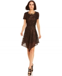 A sequined peter pan collar adds a dose of high shine to this otherwise darkly romantic W118 by Walter Baker lace dress -- perfect for a chic night out! A sequined peter pan collar adds a dose of high shine to this otherwise darkly romantic W118 by Walter Baker lace dress -- perfect for a chic night out!