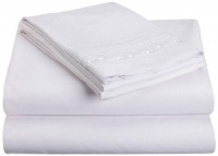 Bed Sheet Set - King Size, White, - 1800 Chain Design Bed Sheet Set - King Size, White, - 1800 Chain Design
