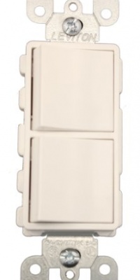Leviton 5643-W 15 Amp, 120/277 Volt, Decora Brand Style 3-Way / 3-Way AC Combination Switch, Commercial Grade, Grounding, White Leviton 5643-W 15 Amp, 120/277 Volt, Decora Brand Style 3-Way / 3-Way AC Combination Switch, Commercial Grade, Grounding, White