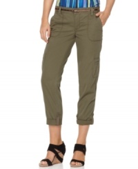 Utility-chic pants get updated with a refined, streamlined silhouette and a touch of urban cool, courtesy of Calvin Klein Jeans. Utility-chic pants get updated with a refined, streamlined silhouette and a touch of urban cool, courtesy of Calvin Klein Jeans.