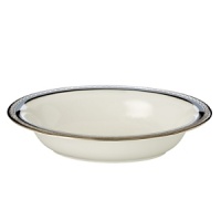 Intricately textured platinum rings on pure white china paired with the fashionably modern look of ebony creates a new sophistication for your table. Intricately textured platinum rings on pure white china paired with the fashionably modern look of ebony creates a new sophistication for your table.