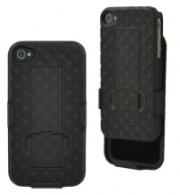 Swift Gear Shell Holster Combo Protective Case for Apple Iphone 4, 4S, 4G with Kick-Stand Belt Clip Holster - includes Models for AT&T, Verizon, Sprint, T-Mobile, International Unlocked Swift Gear Shell Holster Combo Protective Case for Apple Iphone 4, 4S, 4G with Kick-Stand Belt Clip Holster - includes Models for AT&T, Verizon, Sprint, T-Mobile, International Unlocked