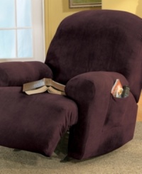In a soft, waffle-weave textured knit the Stretch Pique slipcover stretches up to 40% to conform to hard-to-fit furniture. Memory stretch fabric and all-around elastic provide a clean, sleek look that stays put. In a soft, waffle-weave textured knit the Stretch Pique slipcover stretches up to 40% to conform to hard-to-fit furniture. Memory stretch fabric and all-around elastic provide a clean, sleek look that stays put.