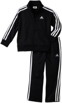 adidas Boys 2-7 Toddler Boy Iconic Tricot Set, Black, 3T