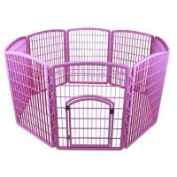 IRIS 8-Panel Plastic Pet Pen, CI-908, Pink IRIS 8-Panel Plastic Pet Pen, CI-908, Pink