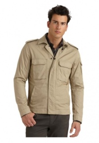 Vince Mens Cotton Khaki Jacket Large L Sand Color Zip Front Vince Mens Cotton Khaki Jacket Large L Sand Color Zip Front