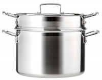 Le Creuset Tri-Ply Stainless Steel 7-1/2-Quart Pasta Multi-Pot with Insert Le Creuset Tri-Ply Stainless Steel 7-1/2-Quart Pasta Multi-Pot with Insert