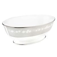 Lenox Bellina Bone China Platinum Banded Open Vegetable Bowl Lenox Bellina Bone China Platinum Banded Open Vegetable Bowl