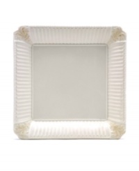 Lenox has been an American tradition for more than a century, combining superior craftsmanship with understated sophistication. The oversized Butler's Pantry dinnerware and dishes collection adds a vintage touch to your formal gatherings, in durable embossed white china square plates with a dressy high sheen. Lenox has been an American tradition for more than a century, combining superior craftsmanship with understated sophistication. The oversized Butler's Pantry dinnerware and dishes collection adds a vintage touch to your formal gatherings, in durable embossed white china square plates with a dressy high sheen.