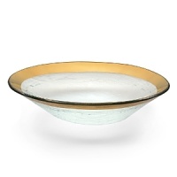 Ancient Italian relics are translated into an abstracted modern design in this handcrafted dinnerware and serving collection from designer Ann Morhauser. This handpainted, 24 karat gold collection tastefully accentuates everything from sleek, modern designs to delicate porcelain, or can be used on its own as a dramatic statement. Ancient Italian relics are translated into an abstracted modern design in this handcrafted dinnerware and serving collection from designer Ann Morhauser. This handpainted, 24 karat gold collection tastefully accentuates everything from sleek, modern designs to delicate porcelain, or can be used on its own as a dramatic statement.