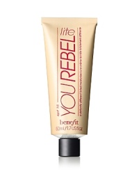 You rebel, our bestselling defiantly different tinted moisturizer with SPF15, now comes in a brand new lite shade specifically formulated for fair-skinned rebels. You rebel lite casts just a hint of tint. And just like her big, defiant sis, you rebel lite is loaded up with soothing aloe, antioxidant Vitamin E & Vitamin A for soft, supple skin. So glow wild! Product details:Contains SPF 15If your complexion is medium to deep, try you rebel original in the red tube. You rebel, our bestselling defiantly different tinted moisturizer with SPF15, now comes in a brand new lite shade specifically formulated for fair-skinned rebels. You rebel lite casts just a hint of tint. And just like her big, defiant sis, you rebel lite is loaded up with soothing aloe, antioxidant Vitamin E & Vitamin A for soft, supple skin. So glow wild! Product details:Contains SPF 15If your complexion is medium to deep, try you rebel original in the red tube.
