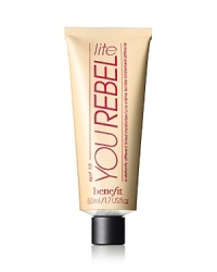 You rebel, our bestselling defiantly different tinted moisturizer with SPF15, now comes in a brand new lite shade specifically formulated for fair-skinned rebels. You rebel lite casts just a hint of tint. And just like her big, defiant sis, you rebel lite is loaded up with soothing aloe, antioxidant Vitamin E & Vitamin A for soft, supple skin. So glow wild! Product details:Contains SPF 15If your complexion is medium to deep, try you rebel original in the red tube.