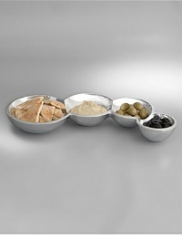 Nambe Caterpillar Condiment, Metal Alloy Nambe Caterpillar Condiment, Metal Alloy
