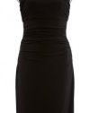 Lauren By Ralph Lauren Black Jersey Ruched Beaded Cap Sleeve Dress 2