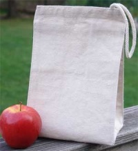 ECOBAGS®~Recycled Cotton Canvas Lunch Bag with Velcro Closure ECOBAGS®~Recycled Cotton Canvas Lunch Bag with Velcro Closure