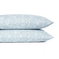 In the romantic tradition of heirloom linens, a mix of delicate embroidery, scalloped and eyelet ruffles and sunny seersucker layers with shades of soft chambray for a look of collected elegance. In the romantic tradition of heirloom linens, a mix of delicate embroidery, scalloped and eyelet ruffles and sunny seersucker layers with shades of soft chambray for a look of collected elegance.