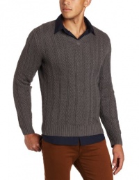 Calvin Klein Sportswear Men's V-Neck Staghorn Cable Sweater Calvin Klein Sportswear Men's V-Neck Staghorn Cable Sweater
