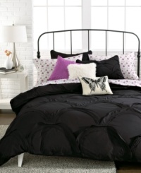 Dramatic yet completely chic. This Luna duvet cover set makes an impact with a sophisticated black hue and scalloped design for stylish texture and a hint of intrigue. Finish your bed with colorful sheets and an assortment of decorative pillows for the perfect balance. Dramatic yet completely chic. This Luna duvet cover set makes an impact with a sophisticated black hue and scalloped design for stylish texture and a hint of intrigue. Finish your bed with colorful sheets and an assortment of decorative pillows for the perfect balance.