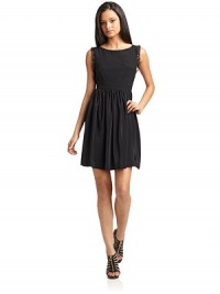 THE LOOKEmbroidered lace detail with tonal sequin accentsGentle ruching on skirtSide zip with hook-and-eye closureTHE FITAbout 33 from shoulder to hemTHE MATERIALSilkFully linedCARE & ORIGINDry cleanMade in USAModel shown is 5'10 (177cm) wearing US size Small. THE LOOKEmbroidered lace detail with tonal sequin accentsGentle ruching on skirtSide zip with hook-and-eye closureTHE FITAbout 33 from shoulder to hemTHE MATERIALSilkFully linedCARE & ORIGINDry cleanMade in USAModel shown is 5'10 (177cm) wearing US size Small.