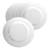 Reston Lloyd White Melamine Salad Plate, Set of 6 Reston Lloyd White Melamine Salad Plate, Set of 6
