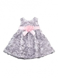 Rare Editions Baby-Girls Infant Silver Soutach Rose Dress, 24 Months Rare Editions Baby-Girls Infant Silver Soutach Rose Dress, 24 Months