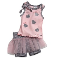 GUESS Kids Girls Newborn Girl Tank & Bike Short Set (, LIGHT PINK (3/6M) GUESS Kids Girls Newborn Girl Tank & Bike Short Set (, LIGHT PINK (3/6M)