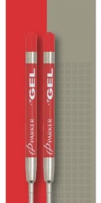 Parker Gel Ink Medium Point Ink Refills for Rollerball Pens, 2 Red Ink Pen Refills (30529) Parker Gel Ink Medium Point Ink Refills for Rollerball Pens, 2 Red Ink Pen Refills (30529)