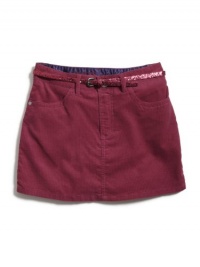 GUESS Kids Girls Big Girl Belted Beverly Skort, DARK PINK (12) GUESS Kids Girls Big Girl Belted Beverly Skort, DARK PINK (12)
