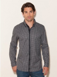 GUESS Long-Sleeve Grid Checked Shirt GUESS Long-Sleeve Grid Checked Shirt