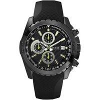 Guess Men's U15068G1 Black Polyurethane Quartz Watch with Black Dial