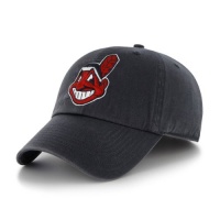 MLB Cleveland Indians Franchise Fitted Baseball Cap, Navy Blue MLB Cleveland Indians Franchise Fitted Baseball Cap, Navy Blue