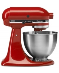Meet your right hand in the kitchen! This fully-equipped, truly versatile tool changes everything for the master chef. The tilt-head mixer features that classic styling you love, plus a 4.5-qt. stainless steel bowl, flat beater, dough hook and wire whip for tackling every step of the recipe. 1-year hassle-free replacement warranty. Model KSM75ER. Meet your right hand in the kitchen! This fully-equipped, truly versatile tool changes everything for the master chef. The tilt-head mixer features that classic styling you love, plus a 4.5-qt. stainless steel bowl, flat beater, dough hook and wire whip for tackling every step of the recipe. 1-year hassle-free replacement warranty. Model KSM75ER.