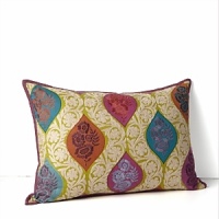 Sky Rose Medallions Decorative Pillow, 16 x 22