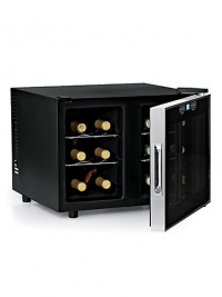 At last, a dual-zone wine refrigerator for your countertop. Reds and whites are at perfect storage or service temperatures and always within reach thanks to two separate and adjustable temperature zones.