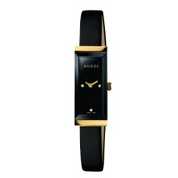 Gucci Women's YA127506 G-Frame Rectangle Black Satin Strap 18k Case Watch Gucci Women's YA127506 G-Frame Rectangle Black Satin Strap 18k Case Watch