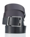 Get double the handsome polish when you top off your look with this reversible leather belt from Calvin Klein.