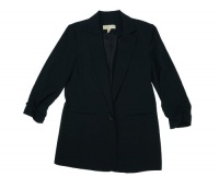 Michael Kors Ruched Sleeve Jacket Navy 6 Michael Kors Ruched Sleeve Jacket Navy 6