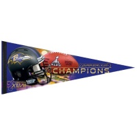 NFL Baltimore Ravens Super Bowl XLVII Champions Premium Quality Pennant 12-by-30-Inch NFL Baltimore Ravens Super Bowl XLVII Champions Premium Quality Pennant 12-by-30-Inch