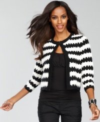 With its sublime take on stripes, this cardigan from INC makes an easy way to add patterned into your wardrobe. With its sublime take on stripes, this cardigan from INC makes an easy way to add patterned into your wardrobe.