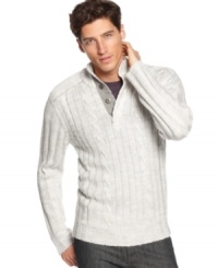 Get up to speed with current trends wearing this mock neck sweater from INC International Concepts. Get up to speed with current trends wearing this mock neck sweater from INC International Concepts.