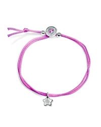 Reach for the stars: this lavender cord bracelet from Alex Woo is a little bit astrological, accented by a delicate sterling silver star. Reach for the stars: this lavender cord bracelet from Alex Woo is a little bit astrological, accented by a delicate sterling silver star.
