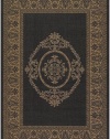 Couristan 1078/3115 Recife Antique Medallion Black/Cocoa Rug, 2-Feet by 3-Feet 7-Inch
