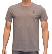 Puma Men's FERRARI Official Licensed Logo Short Sleeve Shirt-Gray