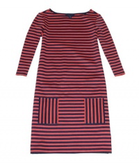 Tommy Hilfiger Women 3/4 Sleeve Ponte Stripe Dress Tommy Hilfiger Women 3/4 Sleeve Ponte Stripe Dress