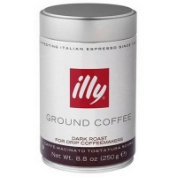 Illy Dark Roast Ground Coffee for Drip Coffeemakers & French Presses 8.8 Oz. Illy Dark Roast Ground Coffee for Drip Coffeemakers & French Presses 8.8 Oz.